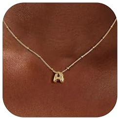 Milacolato Gold Kette mit Buchstaben Halskette Damen Silber 925 Namenskette Personalisiert Initialen A-Z Anhänger Kette mit Namensanhänger als Geburtstagsgeschenk für Frauen Mädchen