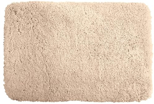 Spirella Highland Mikrofaser-Badematte – rutschfest, schnelltrocknend und waschbar – 100% weiches und strapazierfähiges Polyester – Ecru – 60 x 90 cm