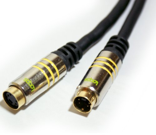 10 m 4 Broches S-Vidéo mâle vers Prise Femelle câble/Lead – SVHS pour Ordinateur Portable/Moniteur Mini DIN – Cablefinder