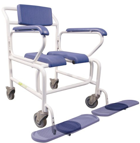 Performance Health Chaise Percée de Douche à Roulettes, Taille XXL, Chaise Accoudoirs Standards, largeur 67 cm