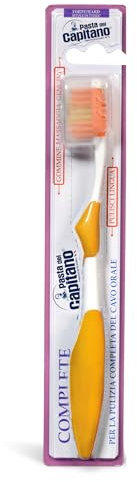 Pasta del Capitano, Spazzolino Complete con Setole Forti, Garantisce una Pulizia Profonda del Cavo Orale, Dotato di Pulisci-lingua per la Rimozione Della Patina Batterica