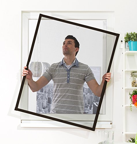 Culex 100010202-VH Fensterfliegengitter Basic 100x120cm braun