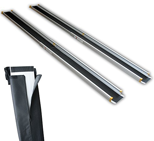 Alurampe Rollstuhl Aluminium Rampe Klappbar Rollstuhlrampe Teleskoprampe 274 cm