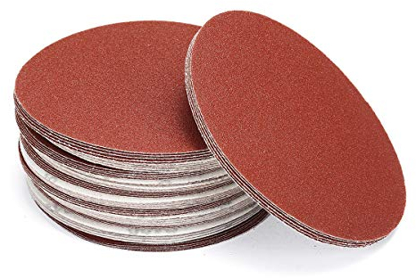 Disques à poncer 180mm sans trou non perforés Papier de verre excentré Feuilles abrasives P40-P2000 P120 50 pièces