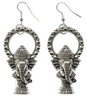 Miniblings Ganesha Elefanten Ohrringe silber | Ohrschmuck, sorgfältig in Berlin gefertigt, mit Elefant und Tier