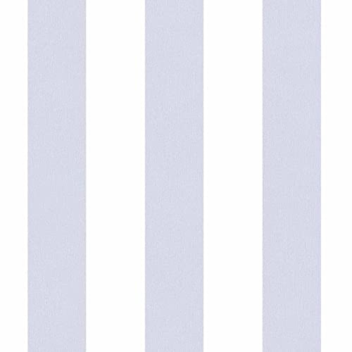 Streifentapete Tapete Little Love 381483 38148-3 A.S. Création Tapete für Kinderzimmer | Grau Weiß | 10,05 x 0,53 m