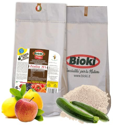 Antika Officina Botanika Zeolite Chabasite M5 Busta da 6 kg - Barriera Protettiva Contro Insetti fitofagi ed attacchi fungini anche per coltivazioni BIO