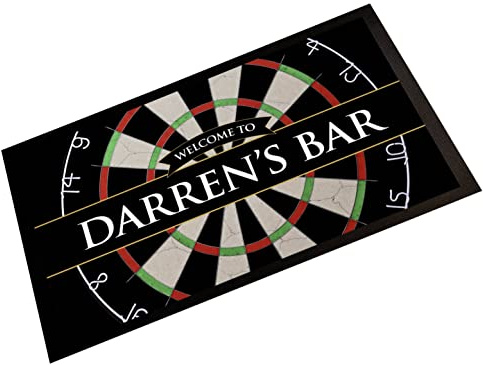 Tapis de bar personnalisé – Cible de fléchettes salle de jeux, maison, bar, bière, 125