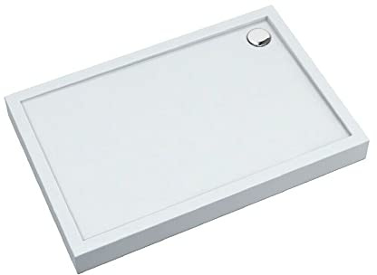 Sellon24® Duschtasse Duschwanne inkl. Styroporträger Duschboard aus Sanitär-Acryl in Weiß DIN 51097 (90x100x12)