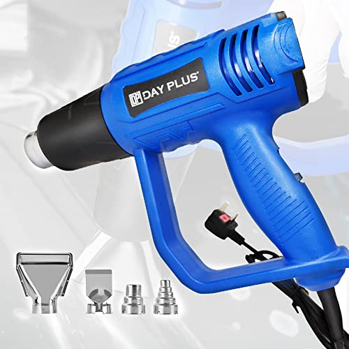 Pistola de aire caliente, 4 boquillas, 2 velocidades variables, doble regulación de temperatura 300 ℃/600 ℃ para manualidades, bricolaje, decapado de pintura, encogimiento de PVC, bricolaje