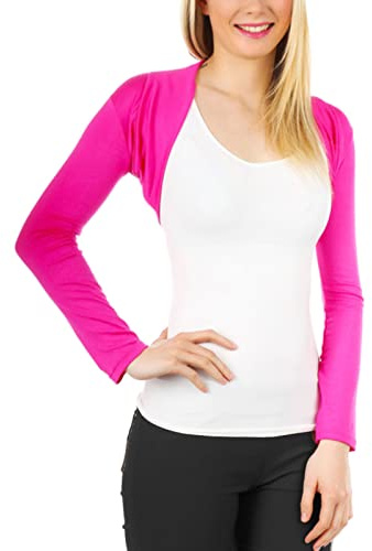Toocool Torera Corta Mujer Bolero Manga Larga Elástica Cardigan Elegante CC-816