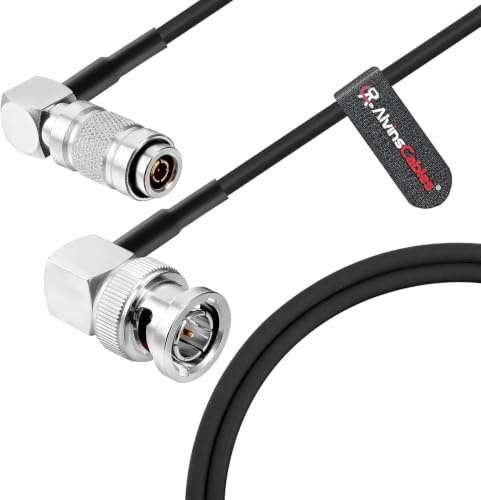 Alvin's Cables Cavo coassiale DIN 1.0/2.3 a BNC 3G Mini BNC maschio a BNC maschio RG174 75 Ohm HD SDI cavo per Blackmagic Decklink Quad 60 cm