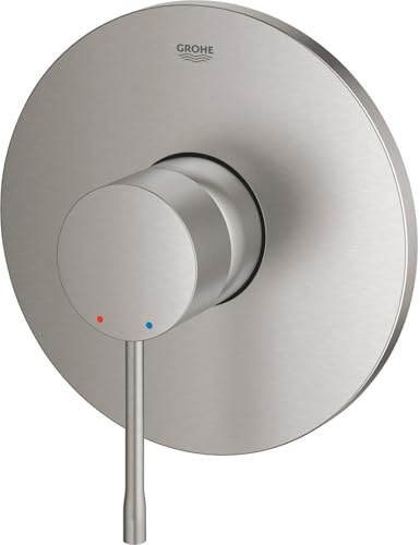 GROHE Einhand-Brausebatterie Essence 24168_1, Fertigmontageset für GROHE Rapido SmartBox, Professional Edition, supersteel