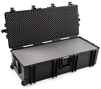 B&W International Mehrzweckkoffer Outdoor 7300 (PP.1450) Schwarz - mit Schaumeinlagen - wasserdicht (IP67), staubdicht, schlagfest, extrem robust