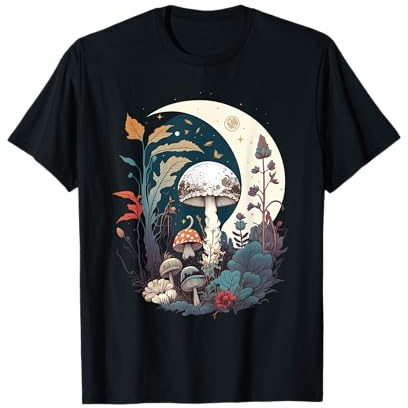 Ästhetischer Goblincore und dunkler Cottagecore Pilz T-Shirt