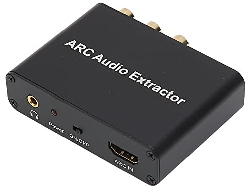Tosuny HDMI ARC Audio Extractor, 3,5 Mm Audio Interface Audio Adapter, HDMI Audio zu Analogem Stereo Audio, Tragbarer ARC zu Audio Adapter Portable