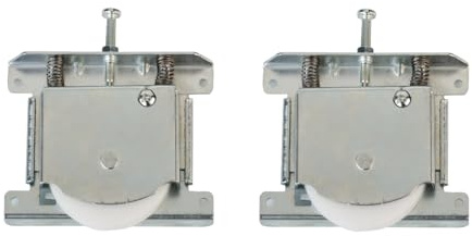 AZERODESIGN Ruedas Hembra rodamiento Puerta armarios correderos- Pack 2 Unidades -Rueda de Nylon Modelo Hembra – Medida 100 x 70 - para armarios correderos de Perfil de Aluminio