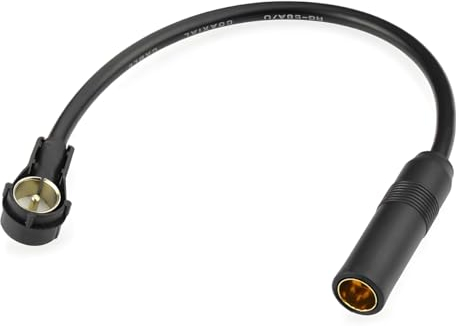 CGEAMDY Autoradio Antennenadapter, Radio Antenne AM/FM DIN Buchse auf Kupplung ISO Stecker, für FM-Radio, Autoradio, CD/DVD TV-Tuner, Autozubehör Universal Dauerhaft