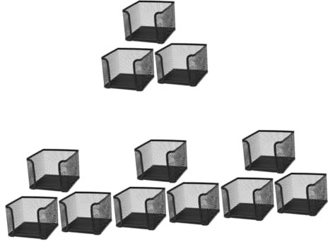 EXCEART 12 Stk Notizkasten schreibtisch box office organizer Zahnspange Notizblöcke Notizblockspender Organizer-Boxen Gittergewebe Aufbewahrungskiste Container Briefpapier Büro Notizbuch
