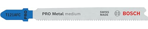 Bosch 2x PRO Metal medium T121AFC Stichsägeblatt, 92 mm, 2-tlg. | für Stahlbleche, Stahlbleche, Länge 92 mm, Professional Zubehör Stichsäge