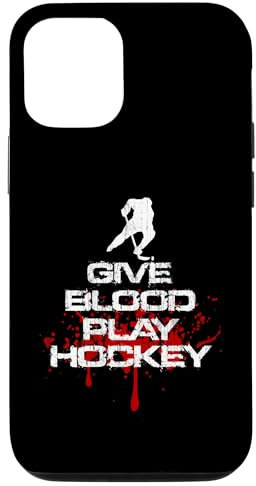 Hülle für iPhone 15 Give Blood Play Hockey - Ice Hockey Player Inspired Design