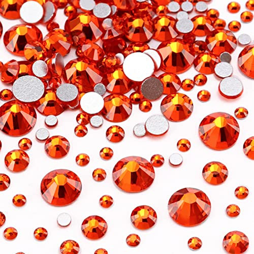 2650 piezas de diamantes de imitación con parte trasera plana para uñas, manualidades, vasos, diamantes de imitación de uñas de jacinto, gemas de cristal de parte trasera plana, piedras preciosas