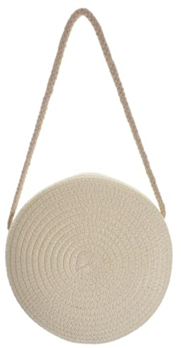 VALICLUD einfarbige Strohtasche Handtaschen für Damen Strandtasche für Damen Geldbörsen für Damen Strand-Umhängetaschen für Damen Kreis Umhängetasche Sommertaschen für Damen Strandtaschen
