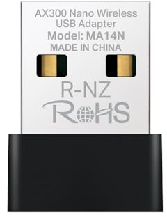 Mercusys MA14N AX287 Mbps Nano Design Instalación fácil Admite Linux y Windows (11/10/7) Wi-Fi 6 USB Adapter