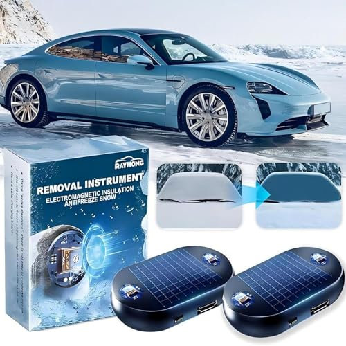 Auto Enteiser Elektrisch, Verhindert Die Eisbildung Sowohl Auto Scheibenenteiser Elektrisch Einfache Handhabung Bei Kältestem,2PCS