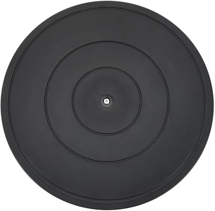 sourcing map 16 Inch Rotating Swivel Stand with Steel Ball Bearings, 360 Degree Rotating Lazy Susan Turntable Organizer Round Rotating Plate for TV Sculpture Computers Monitor, Black