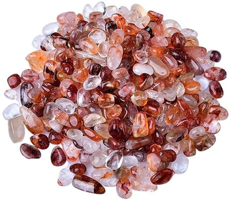 QCKNKMGG Pierre Originale pour Aquarium, Gravier en Cristal de Fleur de Colle Rouge Naturelle for Aquarium, Pot de Fleurs, Pierre de Paysage, Plusieurs Tailles(500g)
