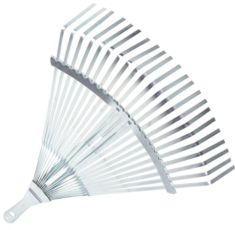 BAZEITFLOW Rastrillo de Jardín Ajustable y Extensible para Césped, Patio y Trabajos al Aire Libre Cabezal Regulable de Acero al Carbono Alto, Ligero y Multipropósito