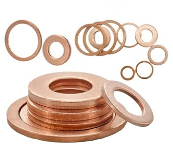 AMZBNEIDI Rondella Piatta in Ottone, Solido Puro Rame Tappi Olio Rondella O-Ring Guarnizione Moto Coppa Piatto Distanziatori di Tenuta M5 M6 M8 M10 M12 M14 M16 M18 M20 M22 M24(M14x18x1.5(20Pcs))