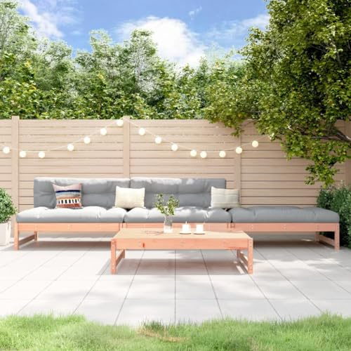 QJBSAVVA 4-TLG. Lounge Set Gartenmöbel Douglasie 120 x 84 cm Latten-Design Balkonmöbel klein modular platzsparend Sitzgruppe Outdoor für Balkon Terrasse Garten