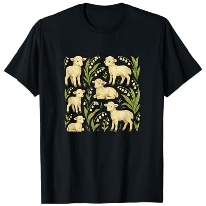Lamm und Maiglöckchen Lämmer Lilien T-Shirt