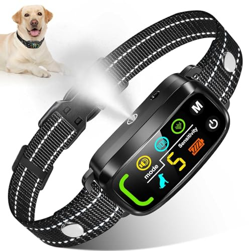 Citronella Bark Collar for Dogs [No Spray Refill] Spray Dog Training Collar, Anti Barking Training Collar with 5 Adjustable Sensitivity Beep Vibration Spray Bark Collar for L/M/S Citronella Dog Collar