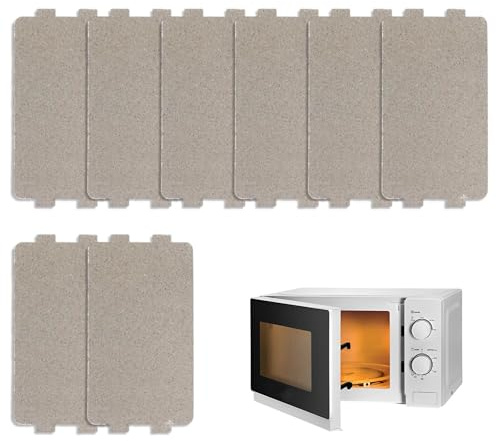 8 Pz Placa de Mica para Ondas para Microondas, placa mica microondas universal,11.5 * 6.5cm Hojas de Microondas Horno Cubierta de Guía para Horno Microondas Hoja de Mica Cortable de la Guía de Onda