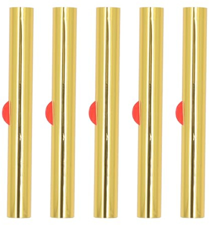 Ejoyous Heißprägefolienpapier, PU-PET-Material, 5 Rollen à X 15 Cm Gold für -Kunsthandwerk mit Druckern (GOLD)