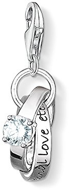 THOMAS SABO Damen Charm-Anhänger Herz Flügel Charm Club 925 Sterling Silber 0613-001-12