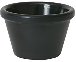 Genware NEV-S278-03 Ramekin Smooth, 73 mm x 35 mm, 2 oz., Black