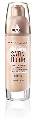 Maybelline New York - Fond de Teint Fluide Perfecteur de Teint - FPS13 - Dream Satin Liquid - Beige Doré (21) - 30 ml