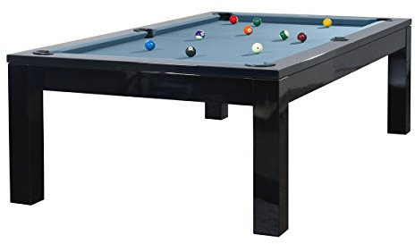 Billiard-Royal Billardtisch Pooltisch Modell Olivia Black 7 ft. inkl Tischplatte mit hochwertigem K-55 Bandengummi und freier Tuchwahl, Tuchfarbe:Electric Blue