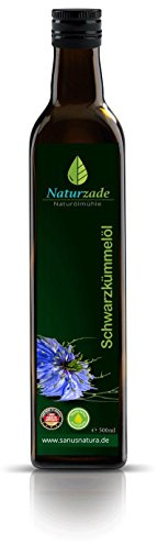Naturzade Schwarzkümmelöl 500ml Gefiltert Glasflasche, kaltgepresst, direkt vom Hersteller