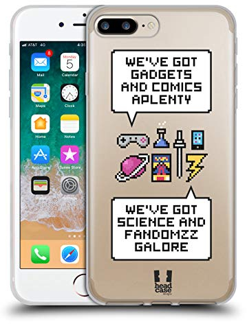 Head Case Designs Gadgets Y Fandom Nerdy Pixel Art Carcasa de Gel de Silicona Compatible con Apple iPhone 7 Plus/iPhone 8 Plus