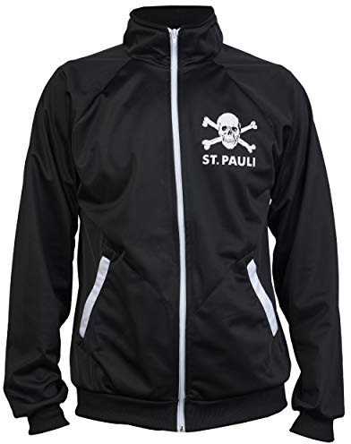 St. Pauli svart ultras skalle kult crossbones punk aktivist jacka fotboll träningsoverall topp