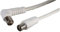 Pro Signal JR9009B/2M - Cable coaxial para antena de TV (2 m), color blanco