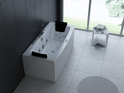 Luxus LED Whirlpool Badewanne SET 160x80cm +Heizung+Hydrojet +Ozon +Radio 2021
