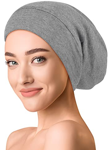 OLESILK Seidenhaube Bonnet Beanie für Tag & Nacht, Seide/Modal Unisex | Mütze & Bonnet: 100% Seide innen, Modal außen, dünn & weich. Chemo-Kopfbedeckung, Laufmütze, verstellbar.