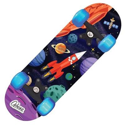 Space Skateboard mit blinkenden Rädern, 43,2 cm