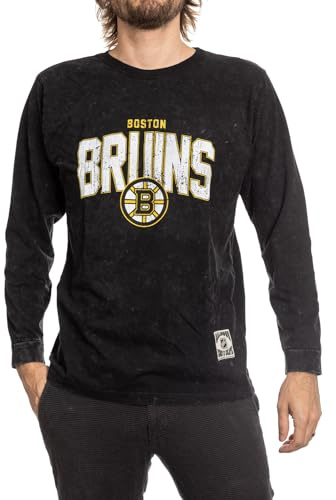 Calhoun NHL Surf & Skate Herrenhemd, langärmlig, Baumwolle, Lakeside-Kollektion, Boston Bruins, X-Groß